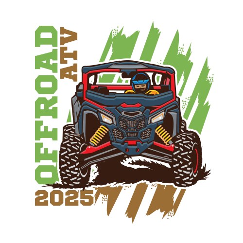 Offroad Buggy Racing Logo Vector Image