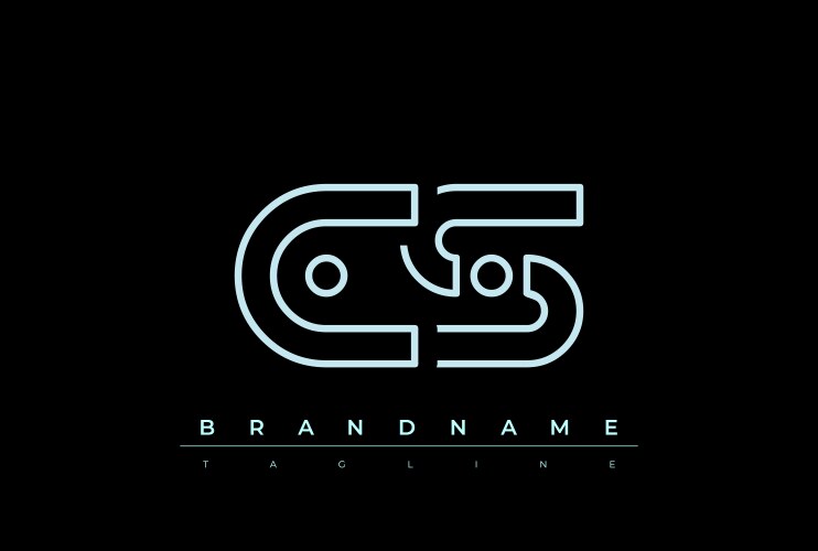 Cs abstract logo Royalty Free Vector Image - VectorStock
