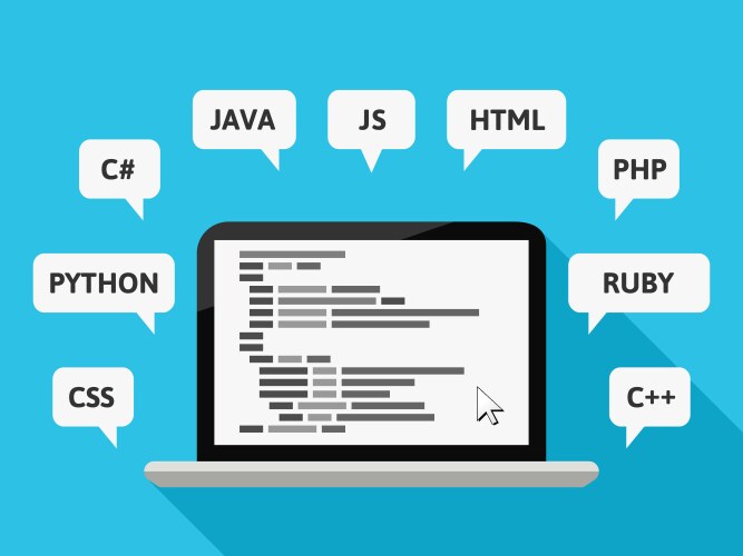 Programming Languages & Code Concepts vektorbild