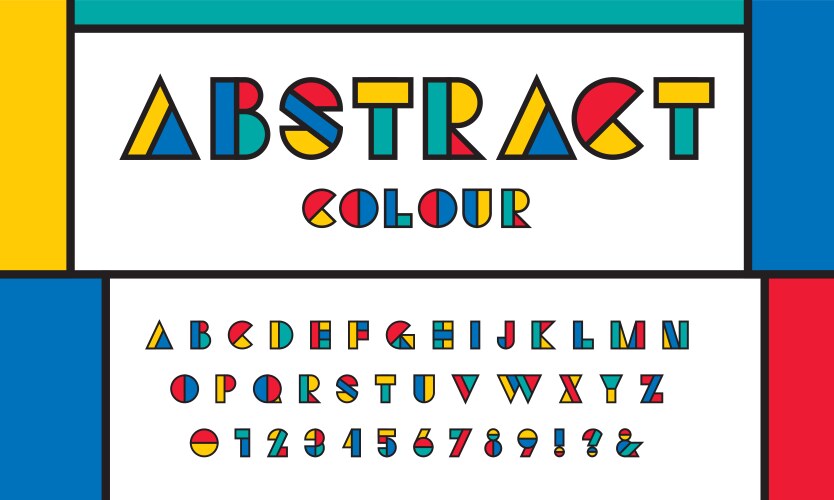 abstract font vector image