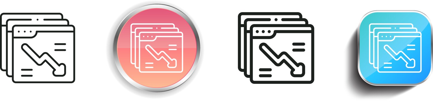 Files icon thin linear regular and button style vector image