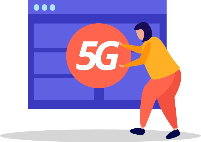 5g internet icon vector image