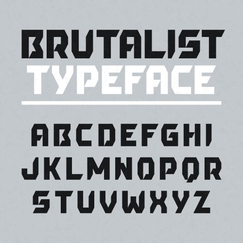 Heavy metal - brutal font for labels headlines Vector Image