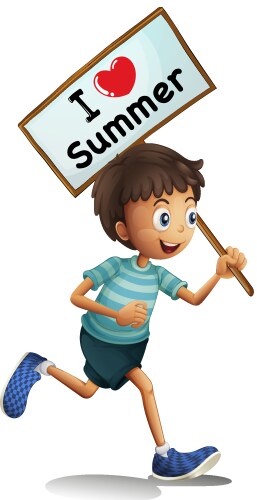 i love summer vector image