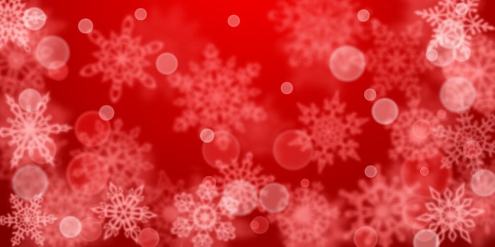 christmas background blurry snowflakes vector image