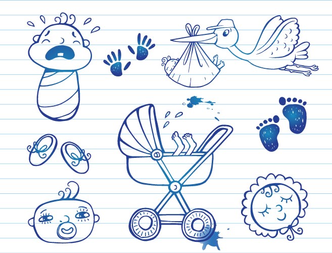 Infant icon set Royalty Free Vector Image - VectorStock