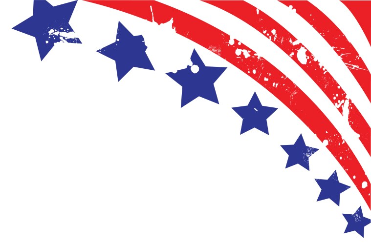 Stars and Stripes Elements Vector Image
