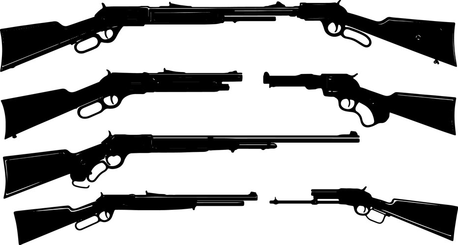 Lever action rifle Vector Images & Graphics for Commercial Use ...