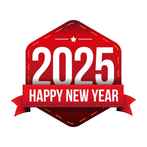 happy new year 2025 vector image