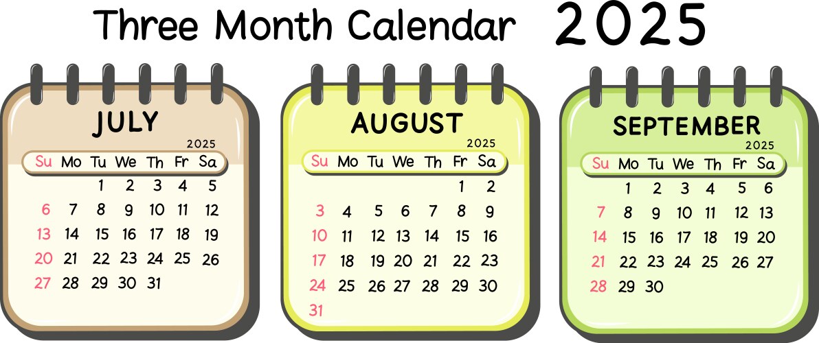 August 2025 Vector Images (over 2,700)