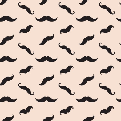 Vintage mustache seamless pattern Royalty Free Vector Image
