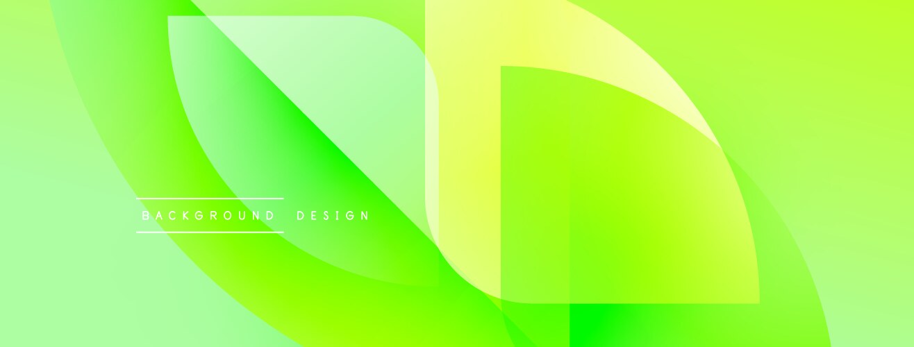 Abstract green layers create dynamic visual flow vector image