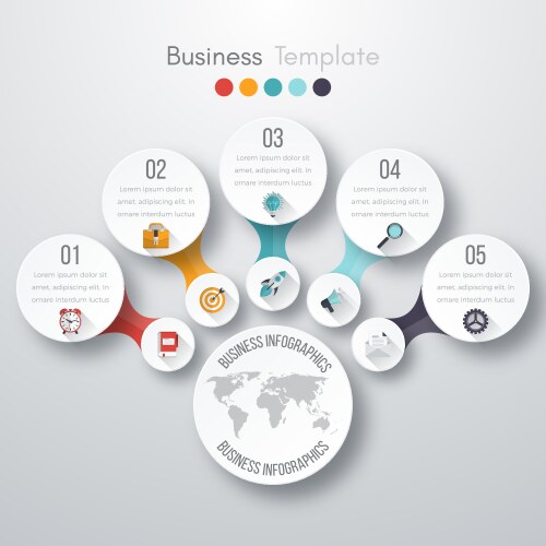 3d printing infographic 10 steps bubble design Vector Image