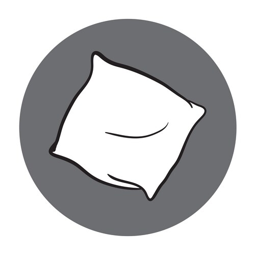 Isolated round icon of pillow Vector Image