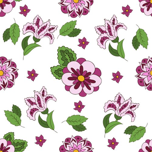 Spring Floral Seamless Pattern Vector Image