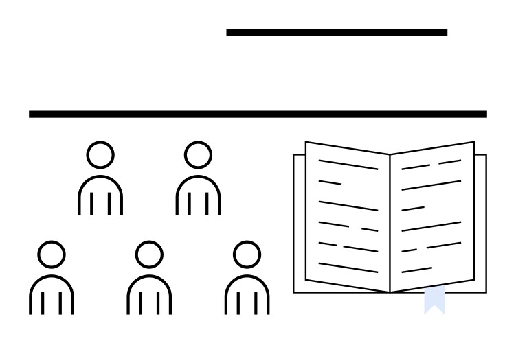 Classroom setting with students attending lecture vector image