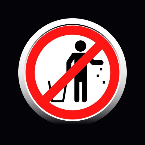 NO LITTERING PV23EN - No Littering Explanatory Safety Sign | Safety Signs