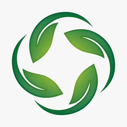 Eco friendly leaf logo Royalty Free Vector Image