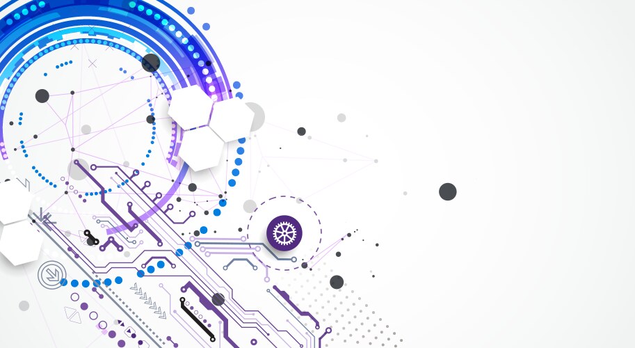 Abstract background with plexus effect scientific Vector Image