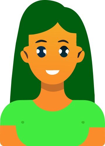 Man face green icon Royalty Free Vector Image - VectorStock