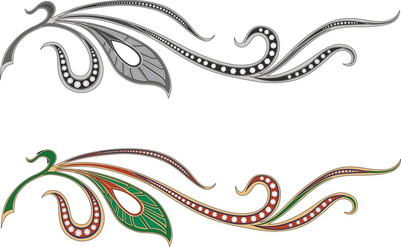 Intricate Floral Filigree Pattern Vector Image