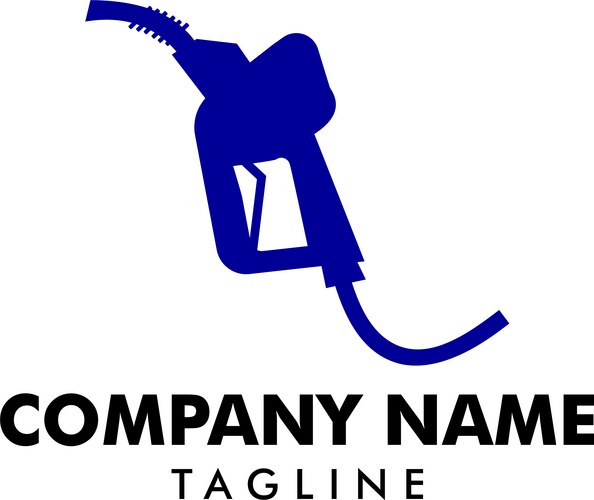 Gasoline pump nozzle logo template design Vector Image