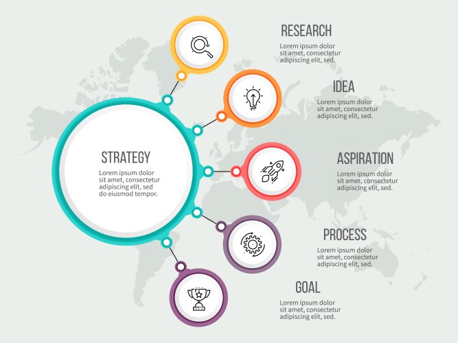 business hierarchy infographic organization chart vector image