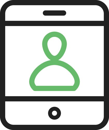 Online contact Vector Image