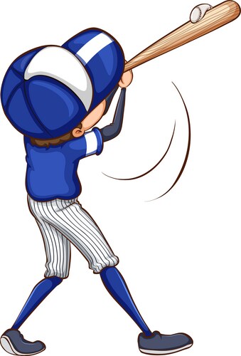 A simple drawing of baseball player Vector Image