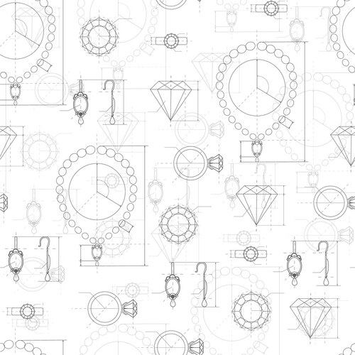 Jewelry Production Sketch Vector Image