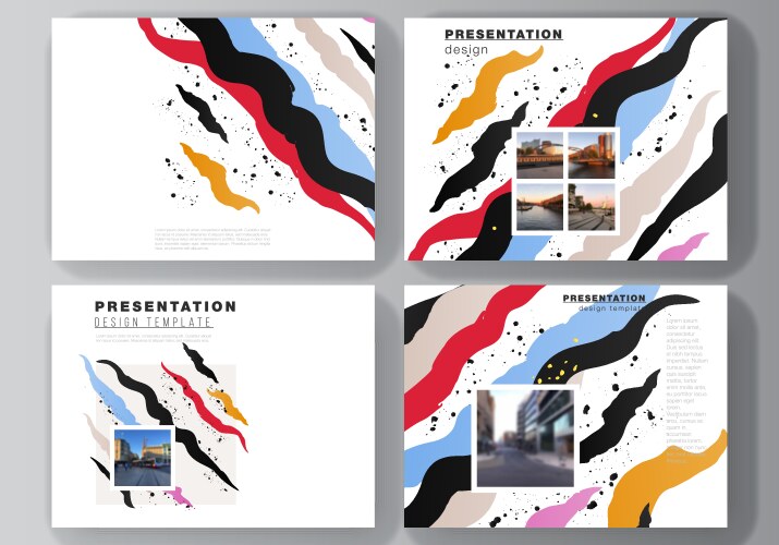 Layout presentation slides design vector image