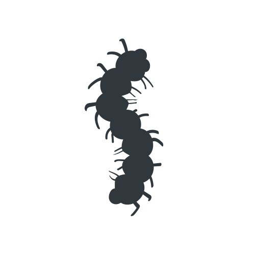 Caterpillar larva simple sign insect icon vector image