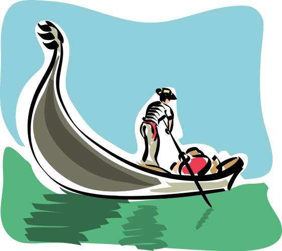 venetian gondola vector image