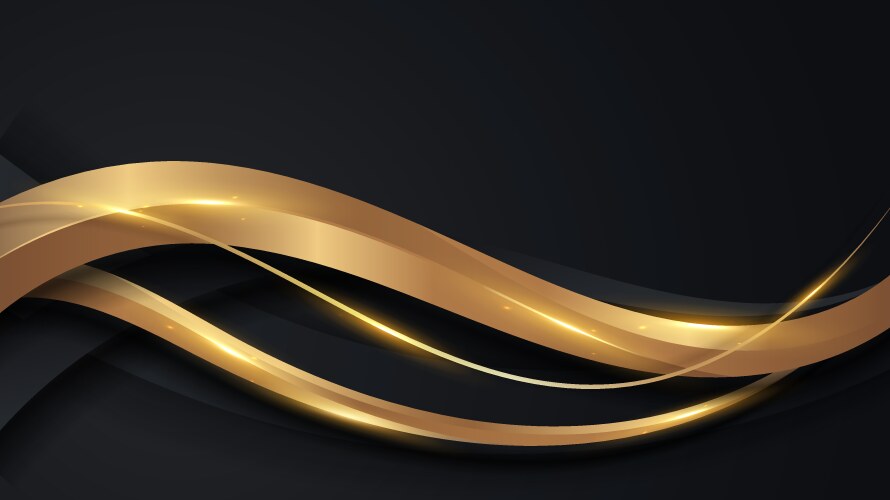 Golden Wave Luxury Background Vector Image