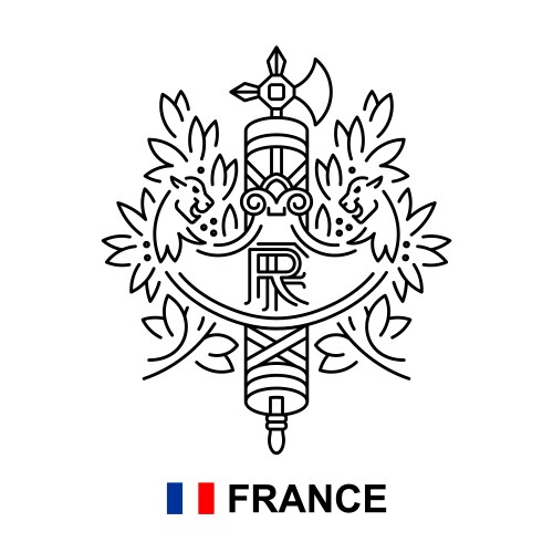 French Coat of Arms Vector Image