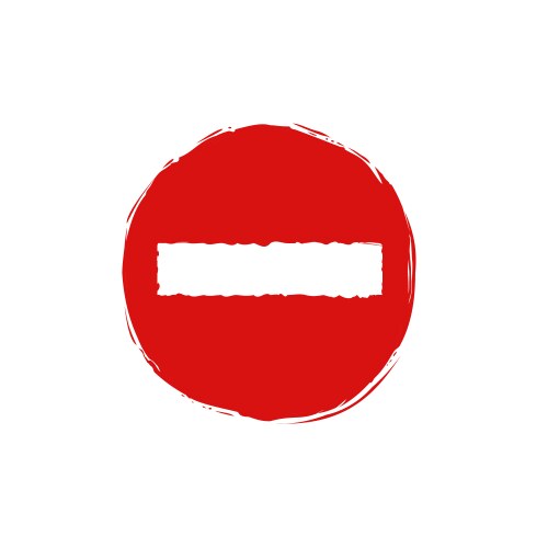 stop symbol vector