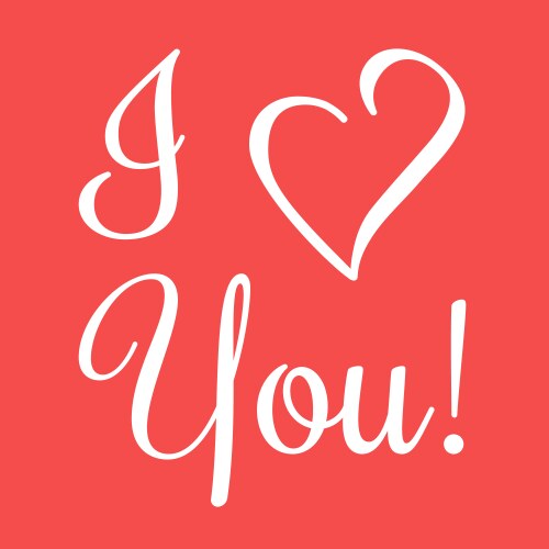 Romantic Love Lettering Vector Image