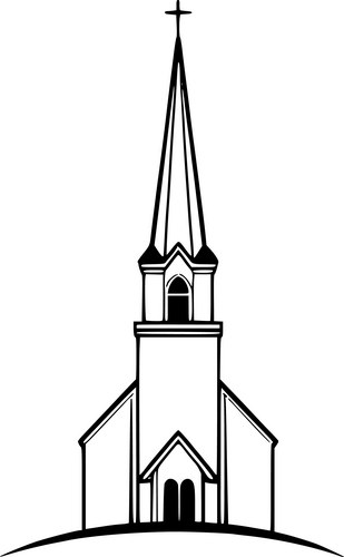 Gothic Church Silhouette Vector Image