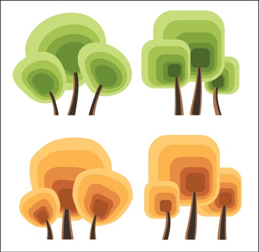 Trees icons Royalty Free Vector Image - VectorStock