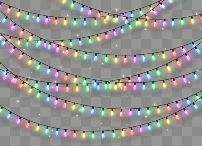 Color christmas light bulbs Royalty Free Vector Image