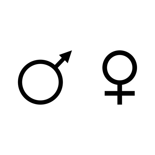 gender symbols vector