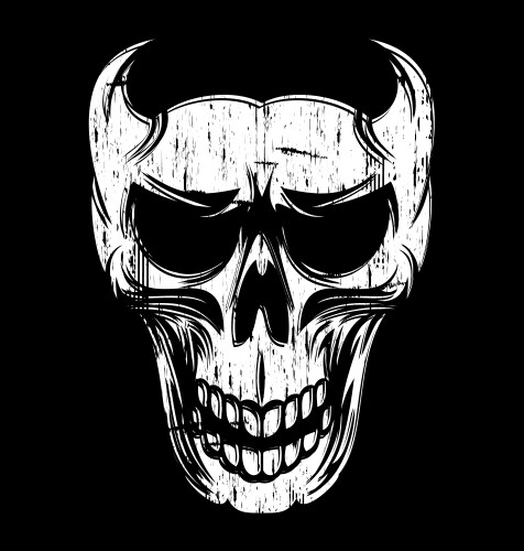 White demon face Royalty Free Vector Image - VectorStock