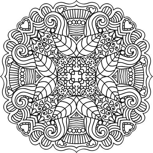 Floral Mandala Ornament Vector Image