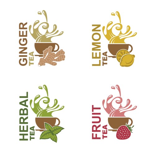 Tea labels set Royalty Free Vector Image - VectorStock