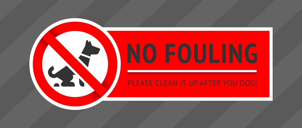 no fouling sign modern sticker for city design vector image