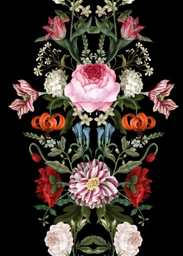 Rococo Floral Border Pattern – Royalty-Free Vector | VectorStock