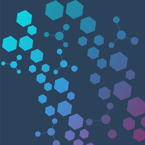 Geometric abstract background with connected line Vector Image