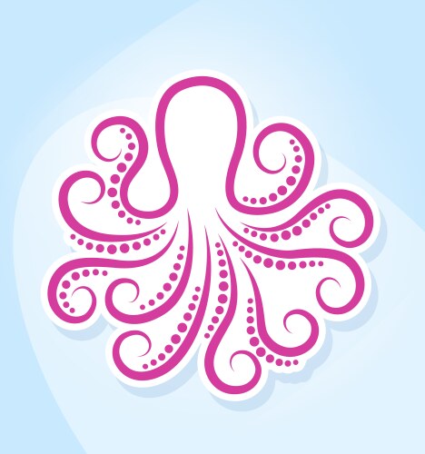 Octopus tentacles icons Royalty Free Vector Image