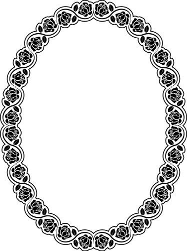 Oval frame with a meander Royalty Free Vector Image
