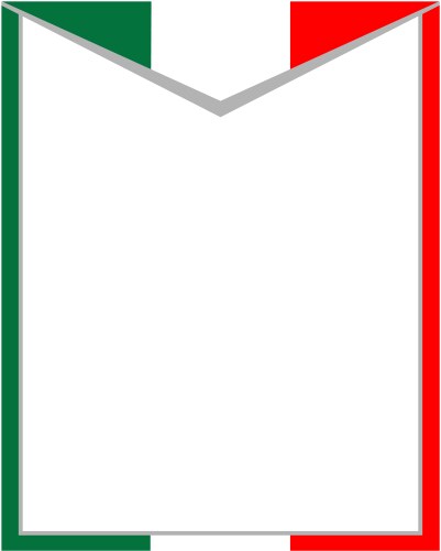 Italian abstract flag frame vector image